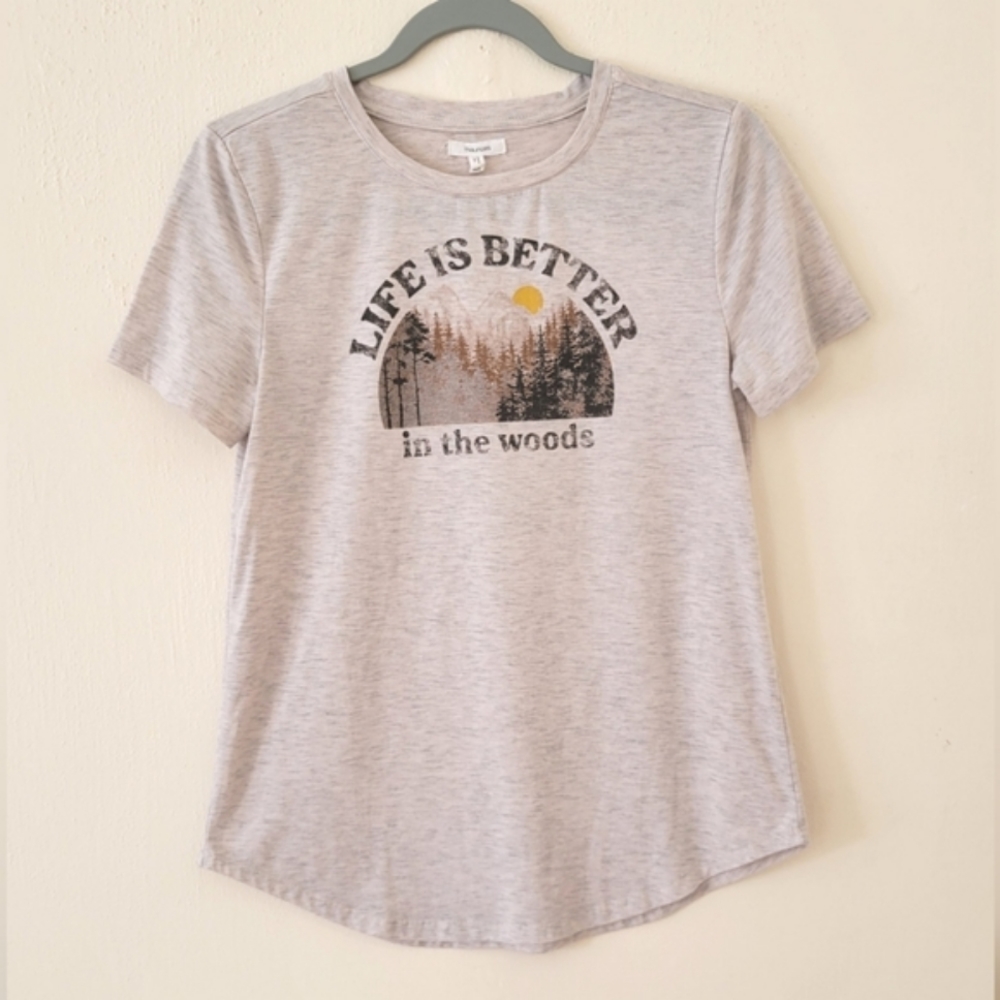 Maurices Oatmeal Better In The Woods Graphic Tee Size XS